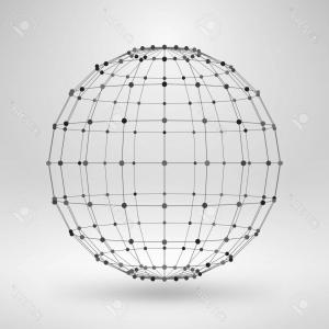 300x300 Photostock Vector Ball With Lines Earth Globe With Meridian