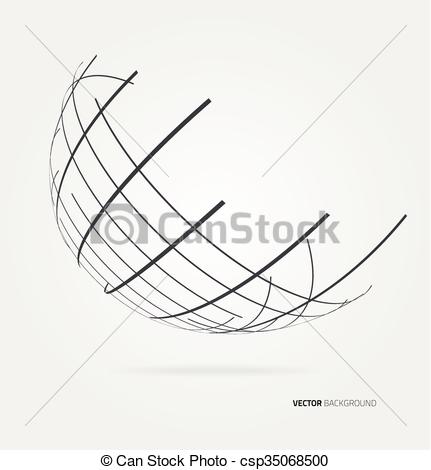 431x470 Vector Globe Icon Abstract Image Of A Globe Lines Vector Vector