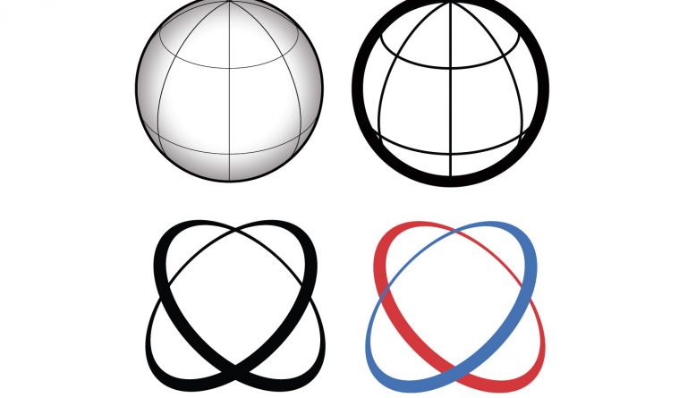 778x445 Vector Globe Icons With Axis Lines