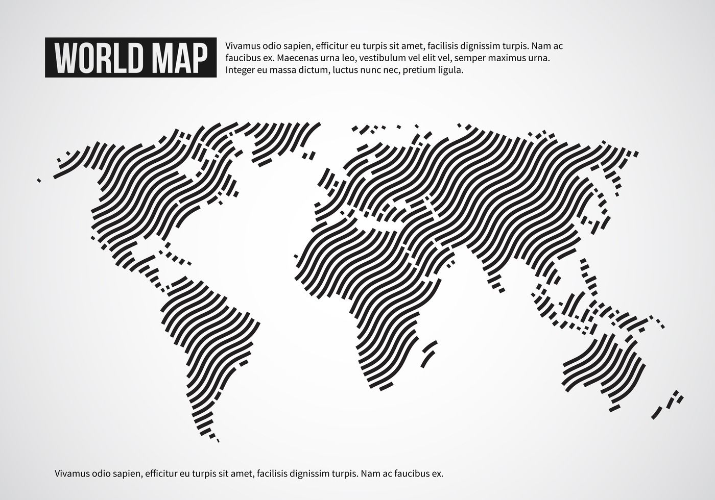 1400x980 World Map Of Wavy Lines Abstract Globe Continents Topography