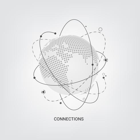 490x490 Abstract Technology Background Global Network Connections