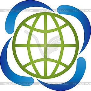 300x299 Earth Ball, Four Drops, Globe, World Globe, Logo