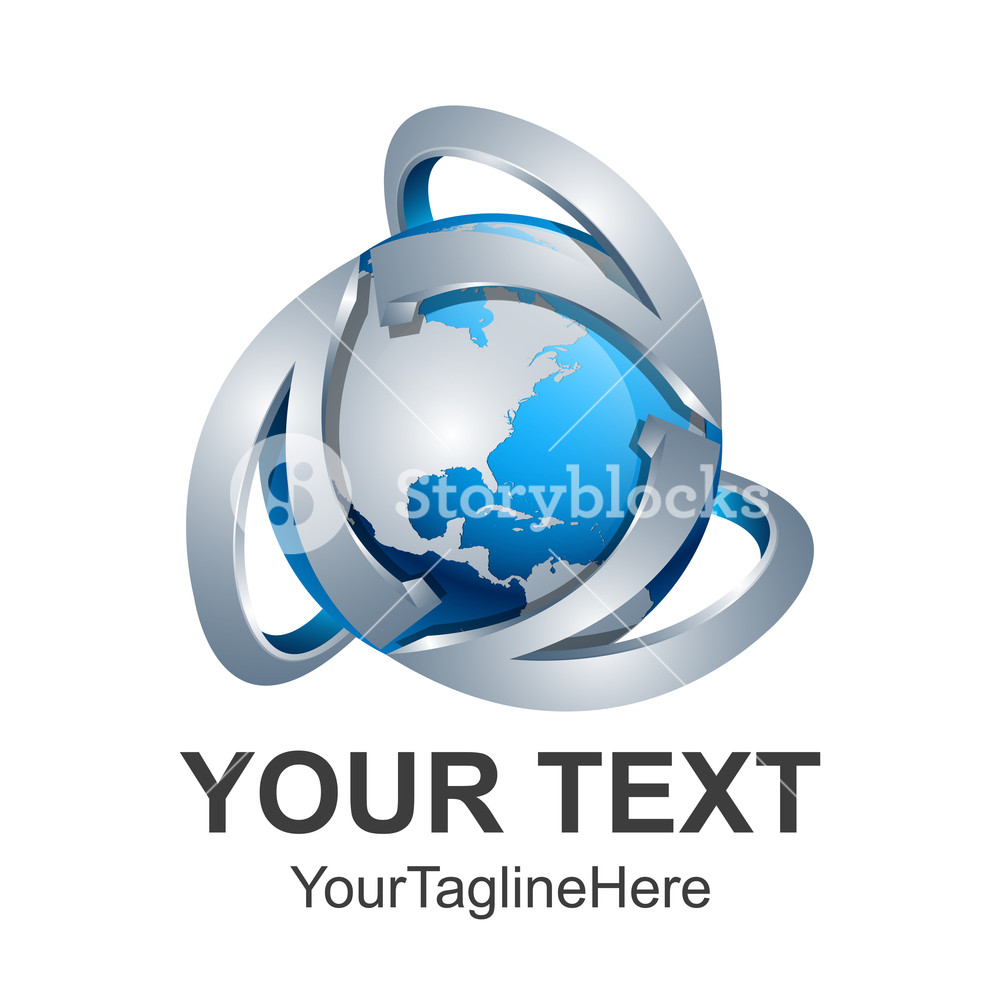 1000x1000 Abstract World Globe Vector Illustration Tech Globe Logo