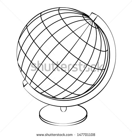 Globe Outline Vector