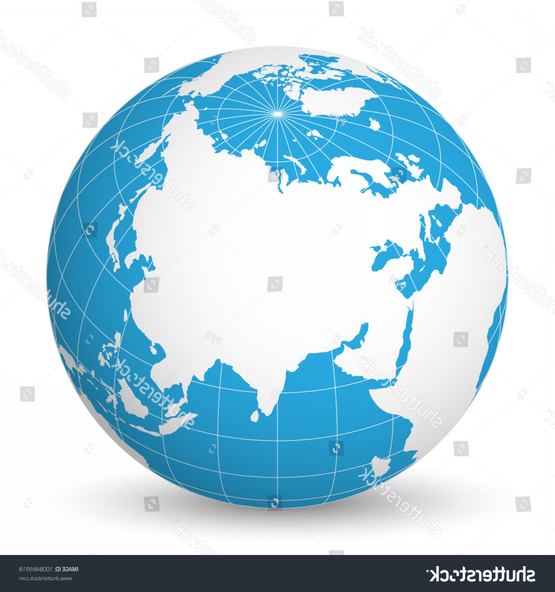 Земной шар Евразия вектор