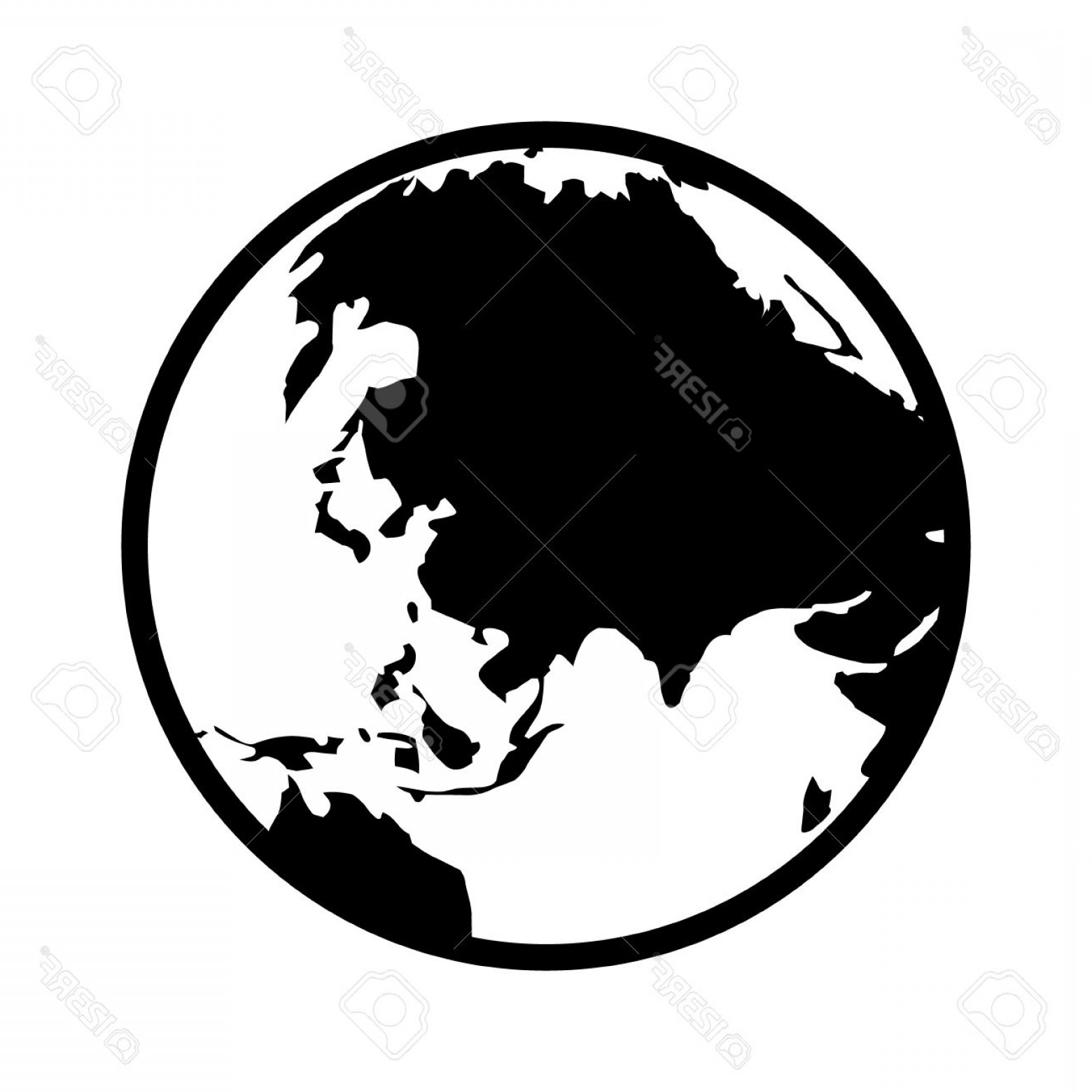 1560x1560 Photostock Vector World Map Globe Or Planet Earth Showing Asia