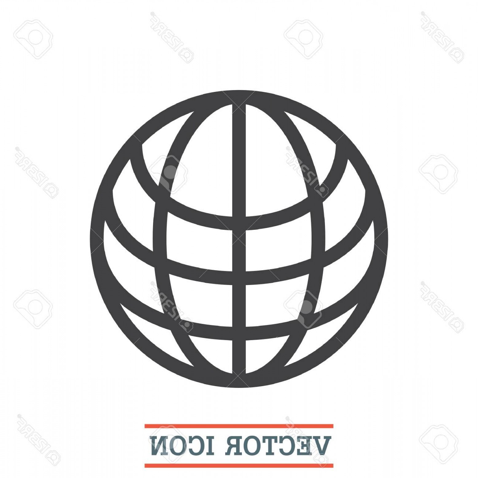 1558x1560 Photostock Vector World Sign Line Vector Icon Globe Vector Icon