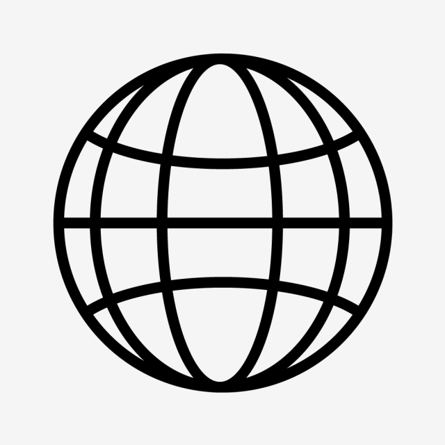 640x640 Vector Globe Icon, Globe Icon, World Icon, Earth Icon Png