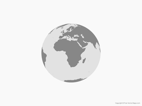 460x345 Vector Map Of Globe Of Africa