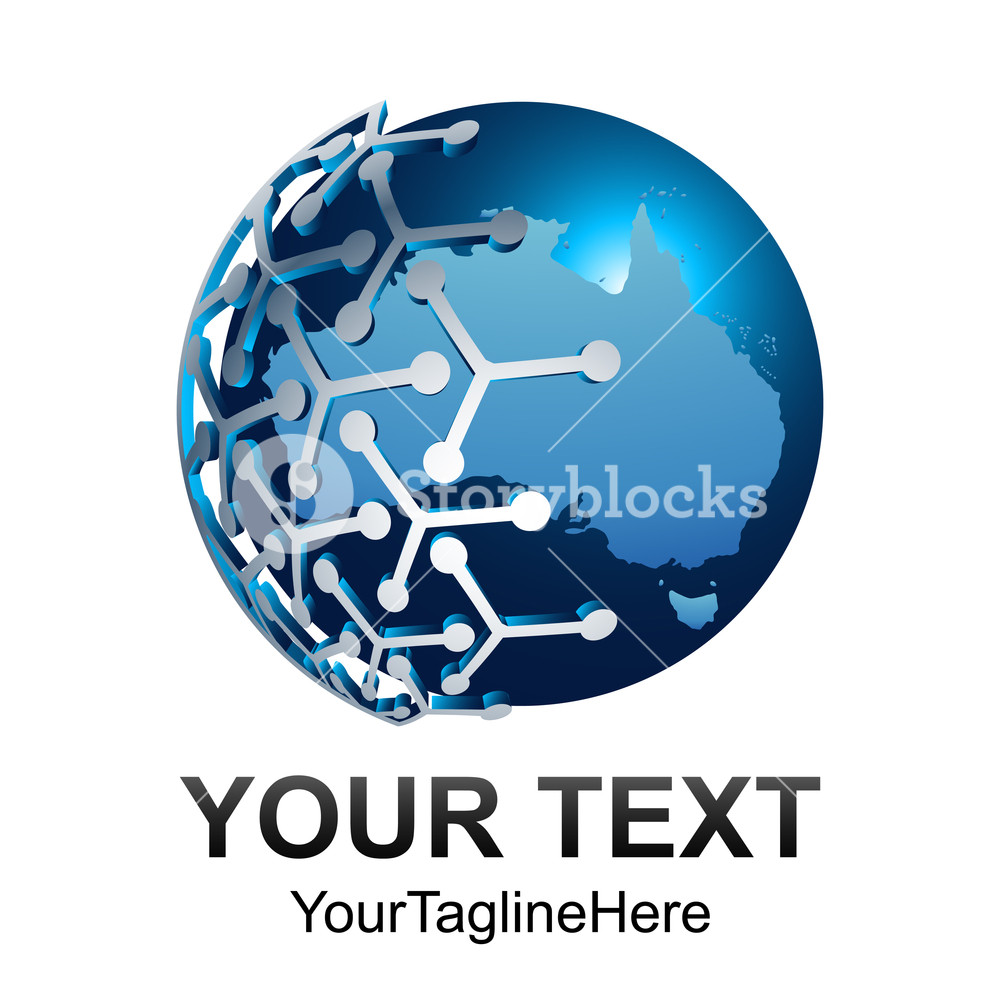 1000x1000 Abstract World Globe Vector Illustration Tech Globe Logo