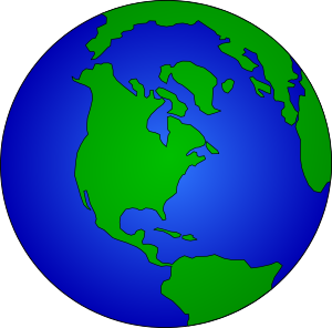 300x296 Earth Globe Clip Art