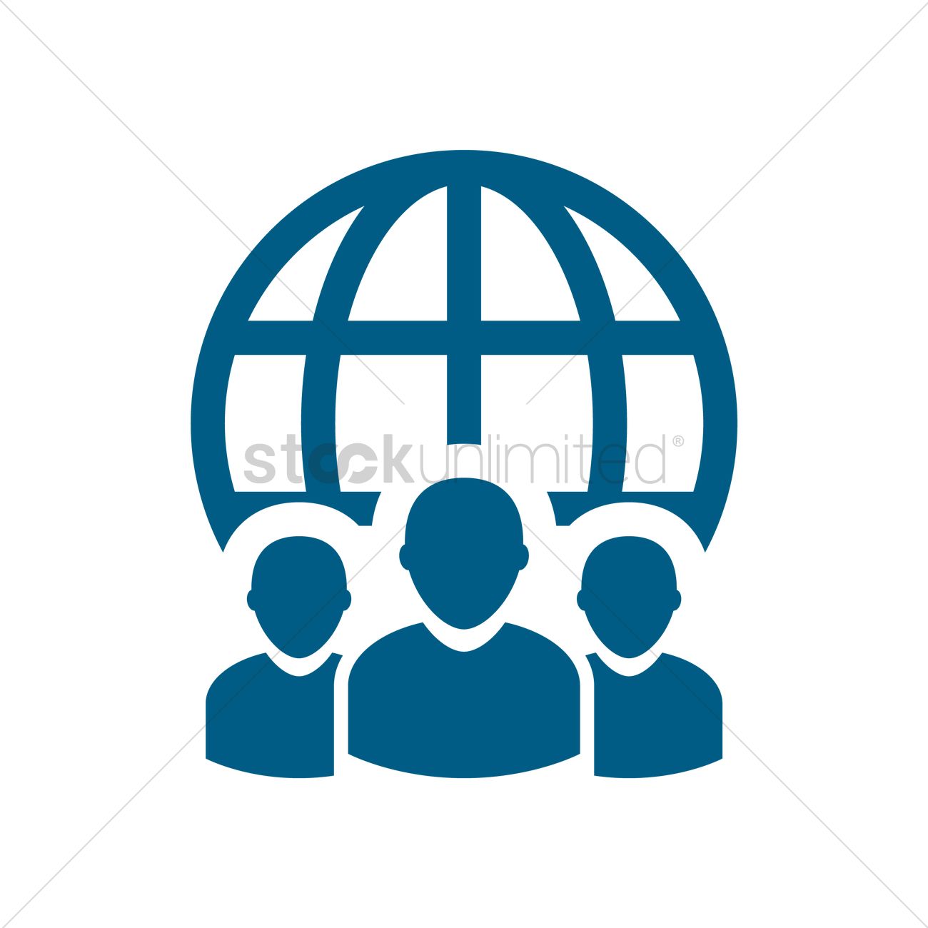 1300x1300 Free Business People With Globe Vector Image