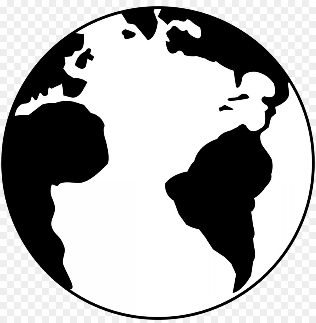 1080x1104 Png Earth Black And White Drawing Clip Art Free Vector Createmepink