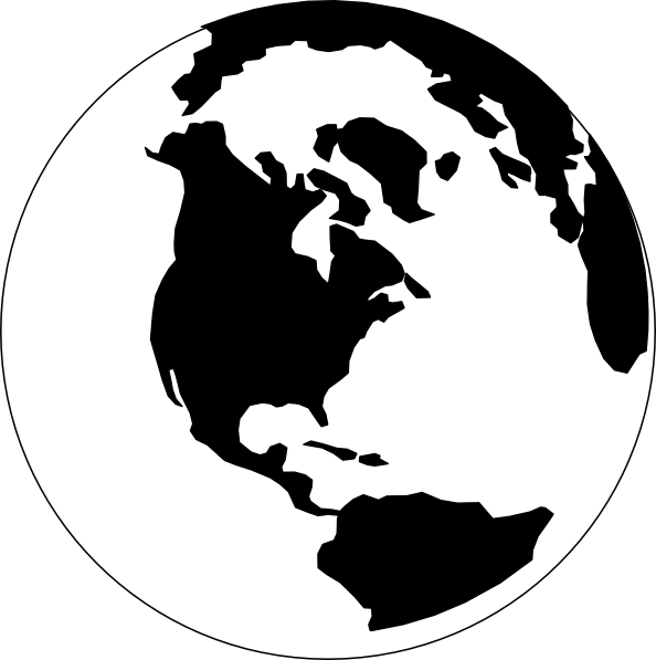 594x597 Globe Clip Art Black And White