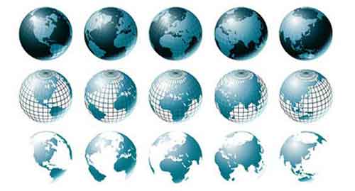 500x269 Vector Globe Graphics Free Sets For Creating Modern Designs