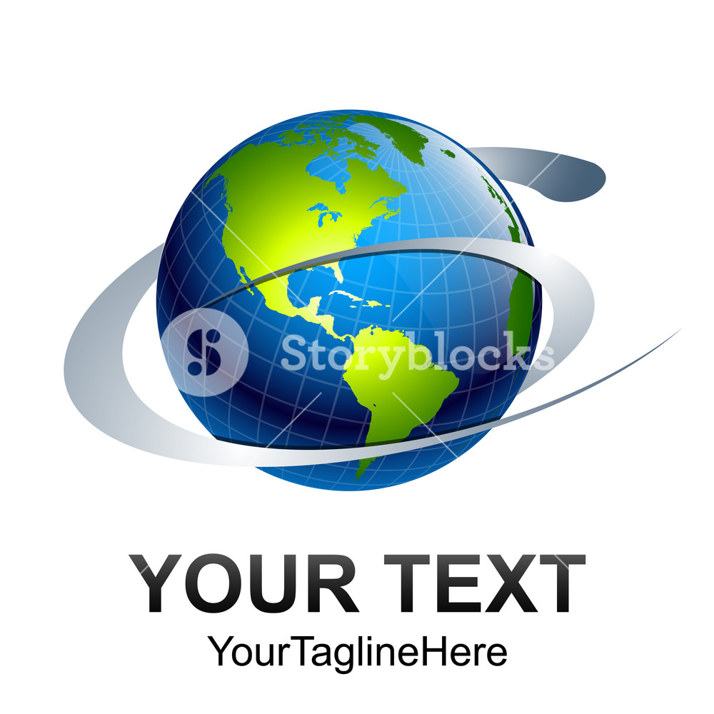 1000x1000 Abstract World Globe Vector Illustration Tech Globe Logo