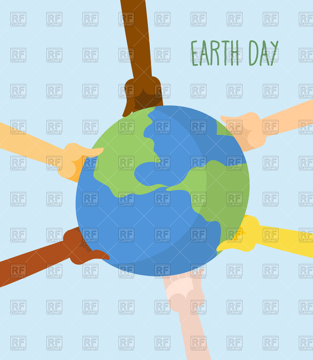 1042x1200 Earth Day People Hands Holding Globe Vector Image Of Holiday