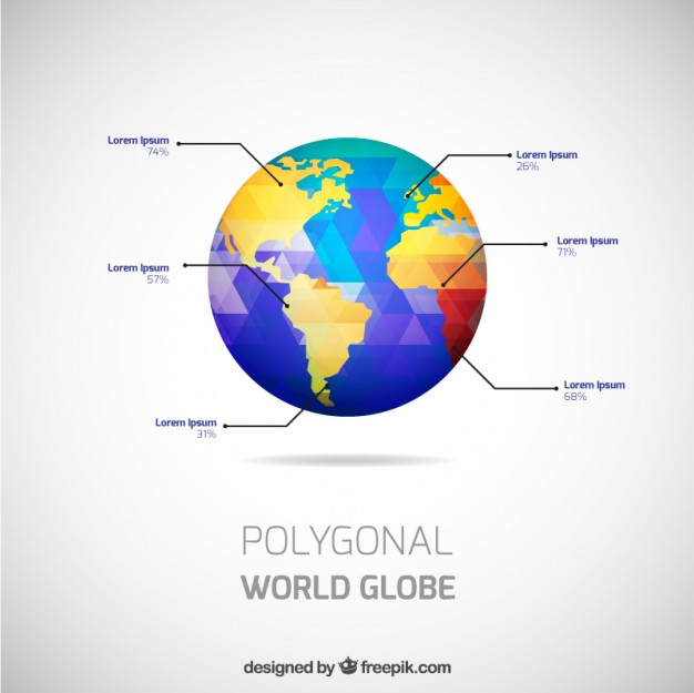626x625 World Globe Infographic Free Vector