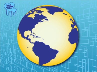 388x290 Americas Globe Design Vector Free Download