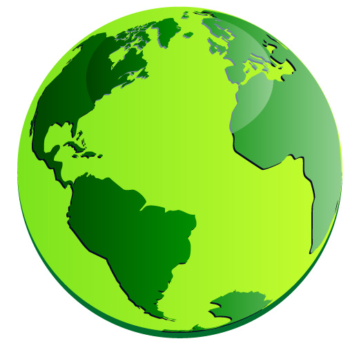 520x520 Globe Vector Graphic