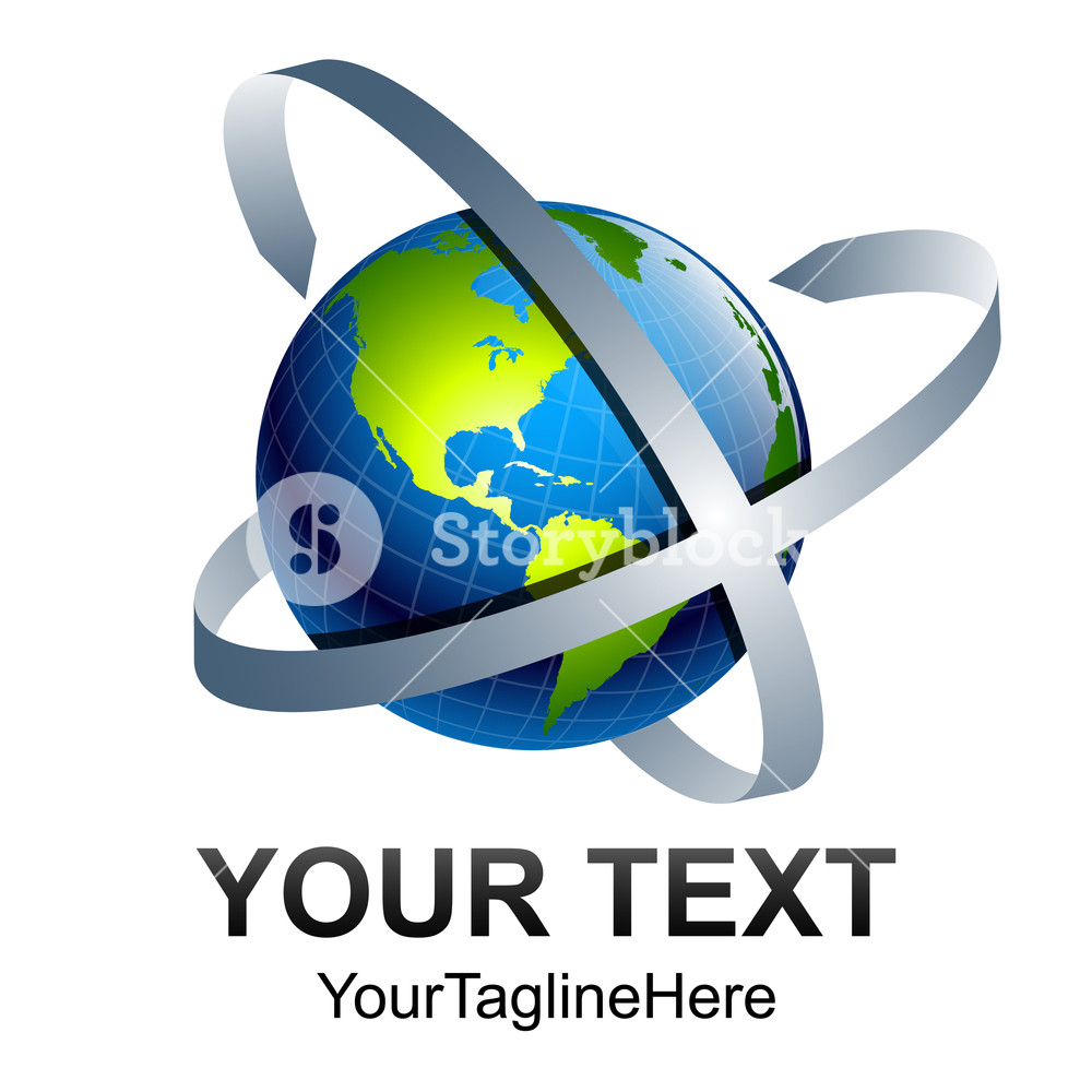 1000x1000 Abstract World Globe Vector Illustration Tech Globe Logo