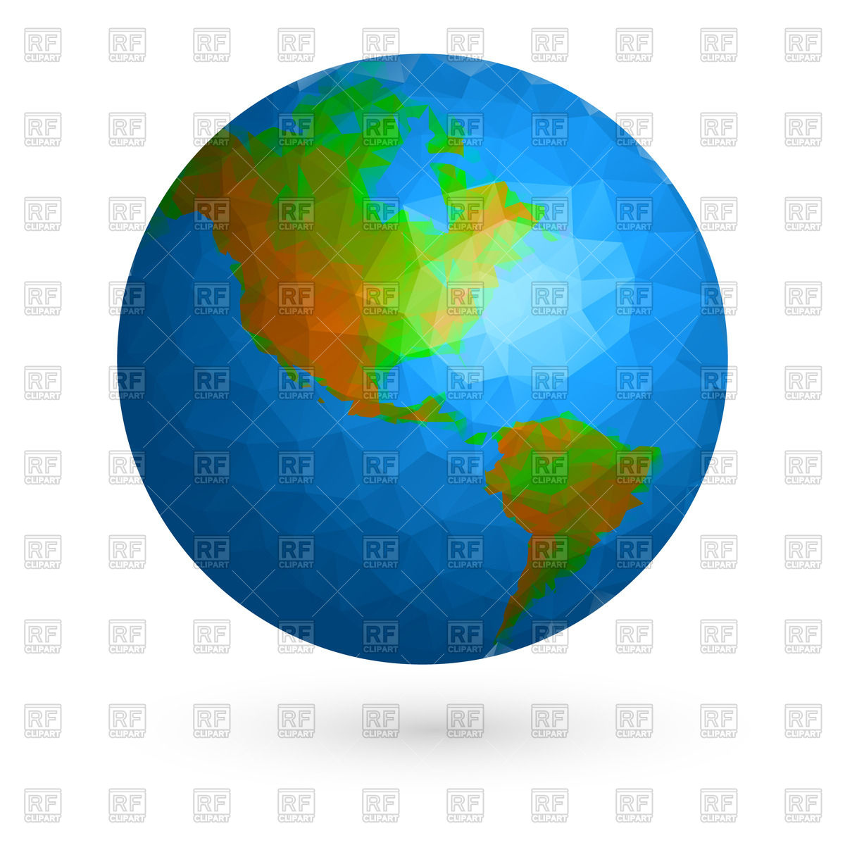 1200x1200 Polygonal Globe Vector Image Of Objects Helllbilly
