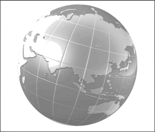500x425 World Globe On White Background Vector Graphics