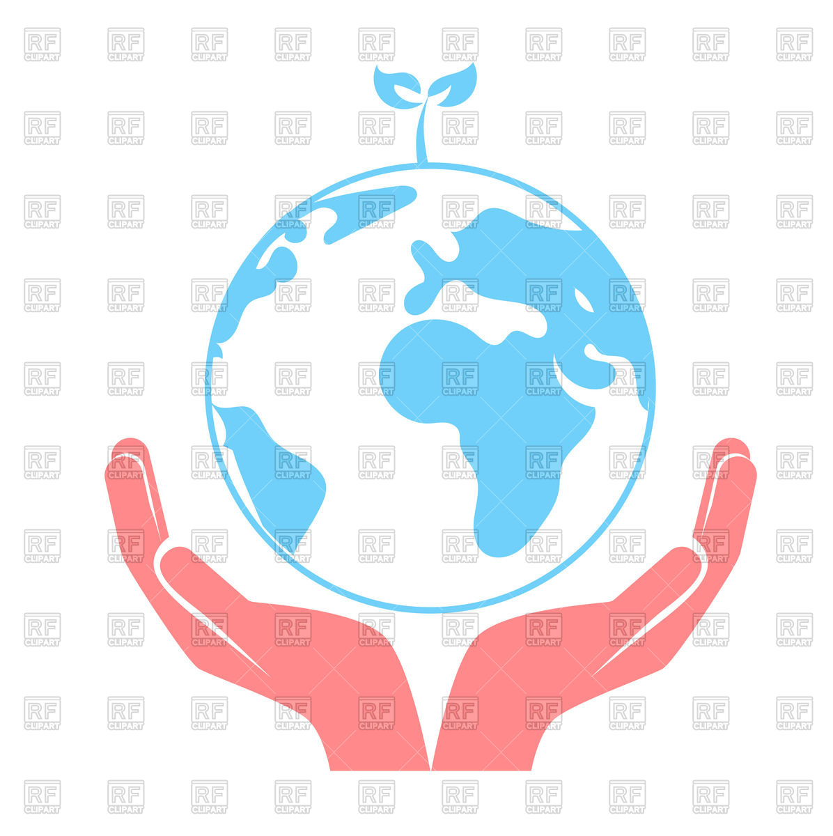 1196x1200 Concept Of Saving The Earth, Hands Holding Globe Vector Image