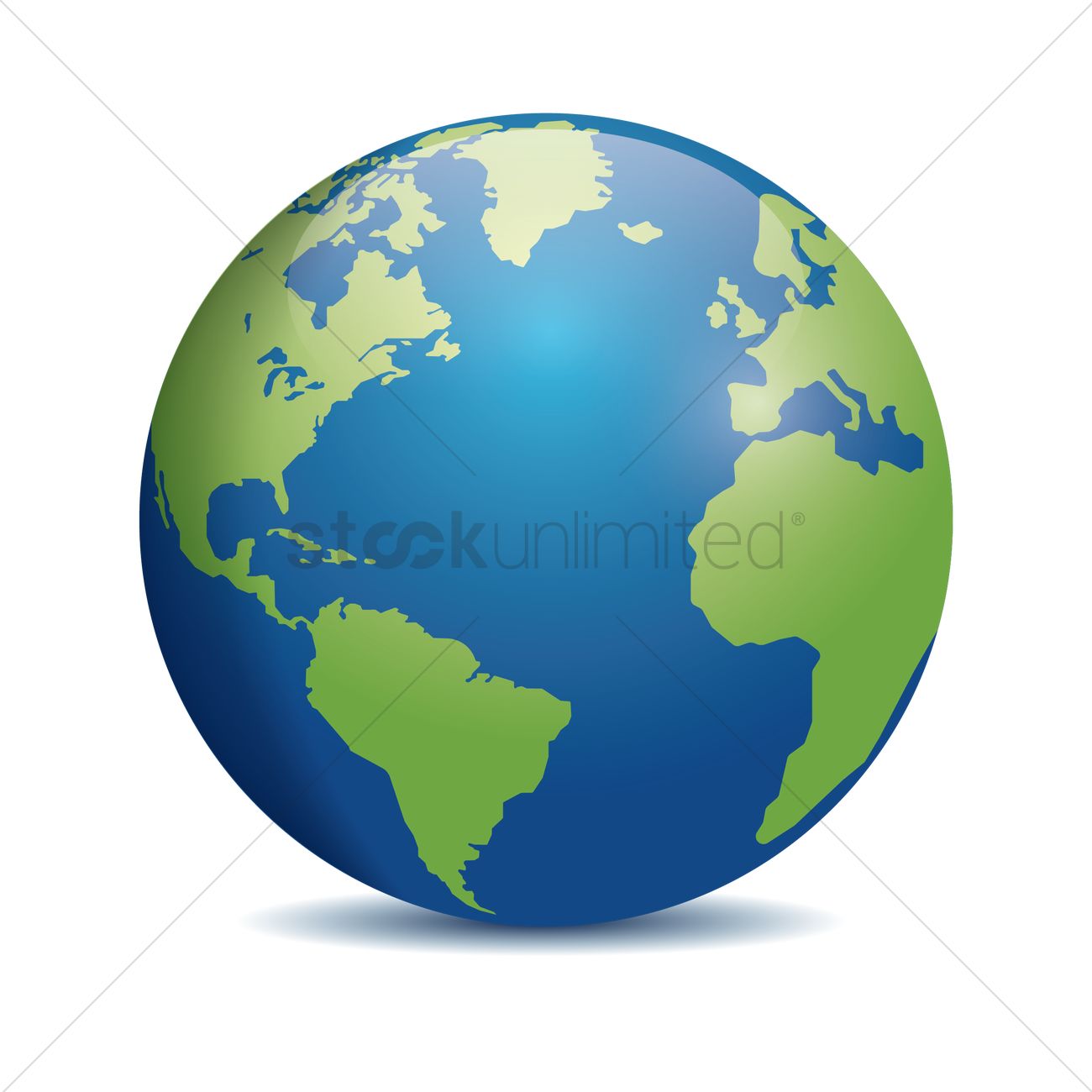 1300x1300 Earth Globe Vector Image