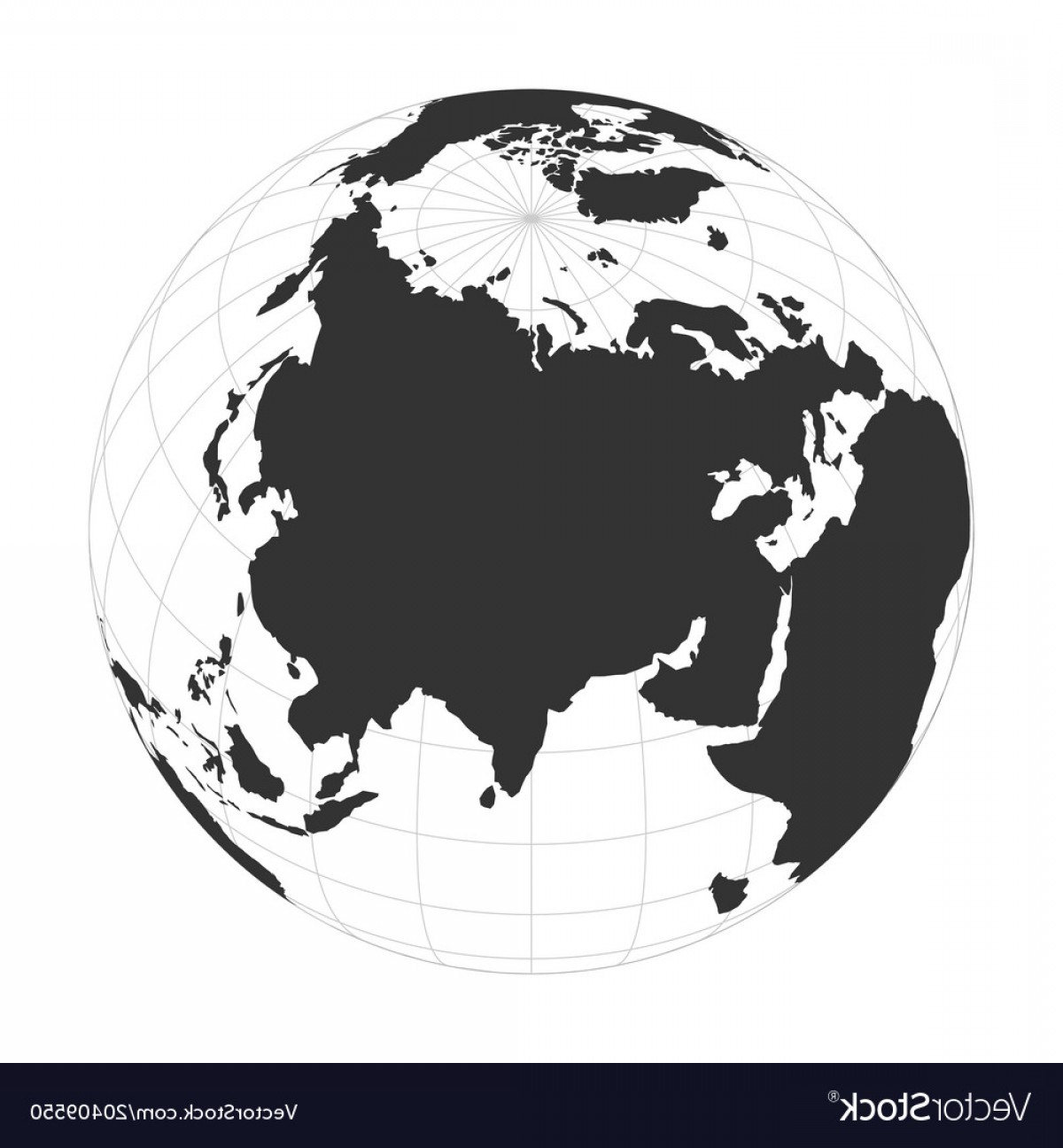 Евразия на глобусе