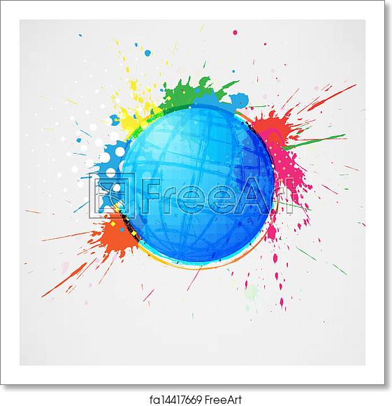 561x581 Free Art Print Of Abstract Globe Abstract Globe Vector