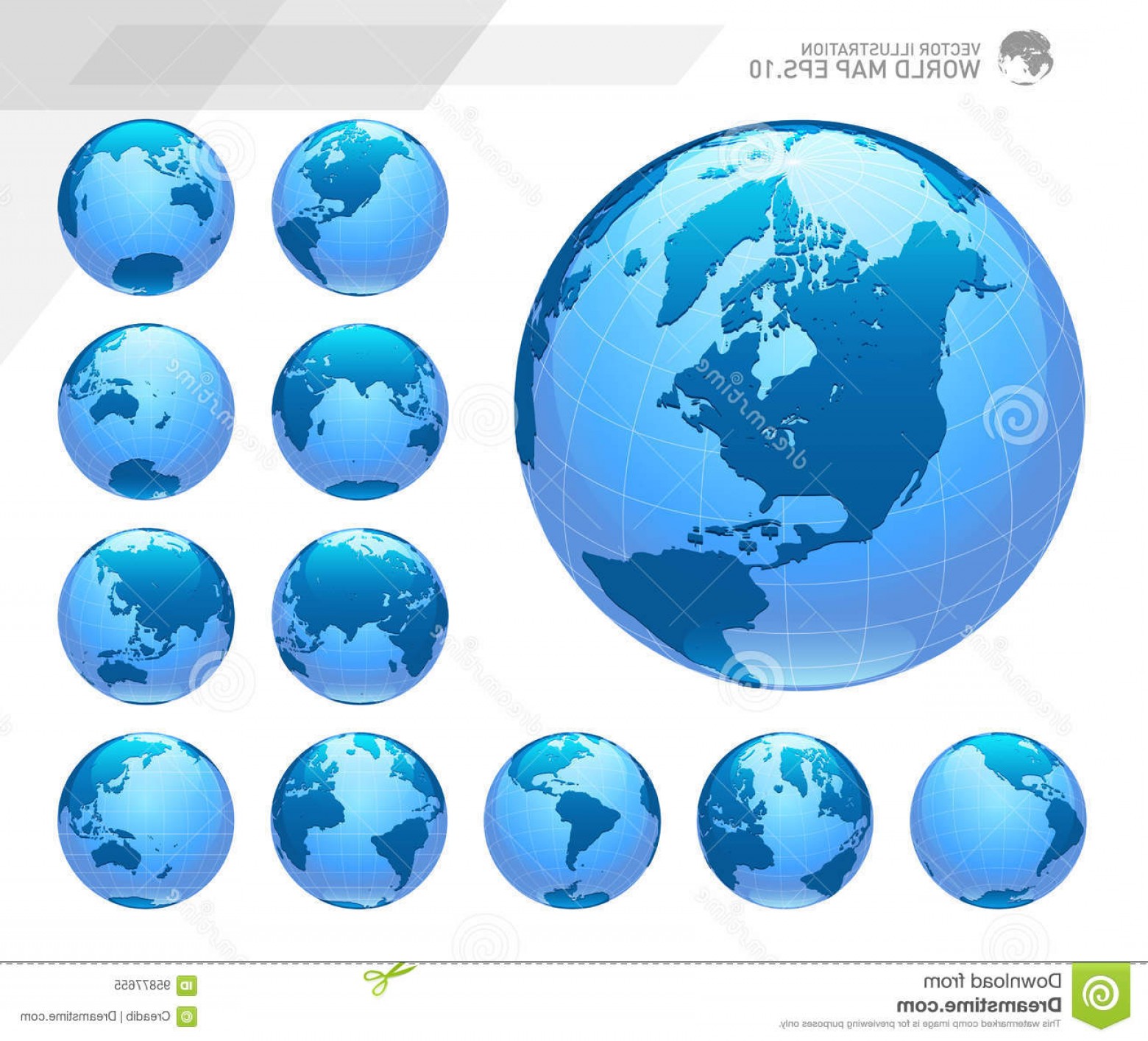 1560x1414 Stock Illustration Globes Showing Earth All Continents Digital