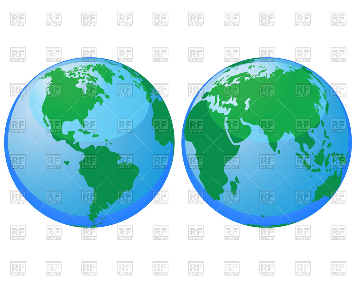 1200x960 Two Hemispheres Of Globe Vector Image Of Travel Angelp