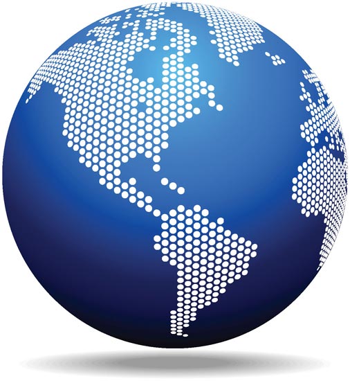 506x550 Vector Globes Template Design