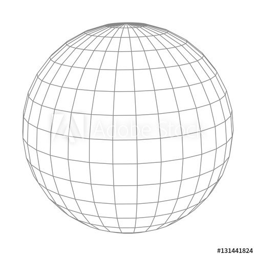 Globe Wireframe Vector at Vectorified.com | Collection of Globe ...