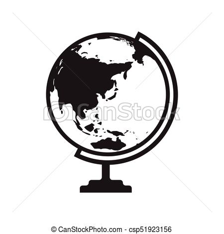 450x470 Mapa, Globo De Australia, Asia, Vector