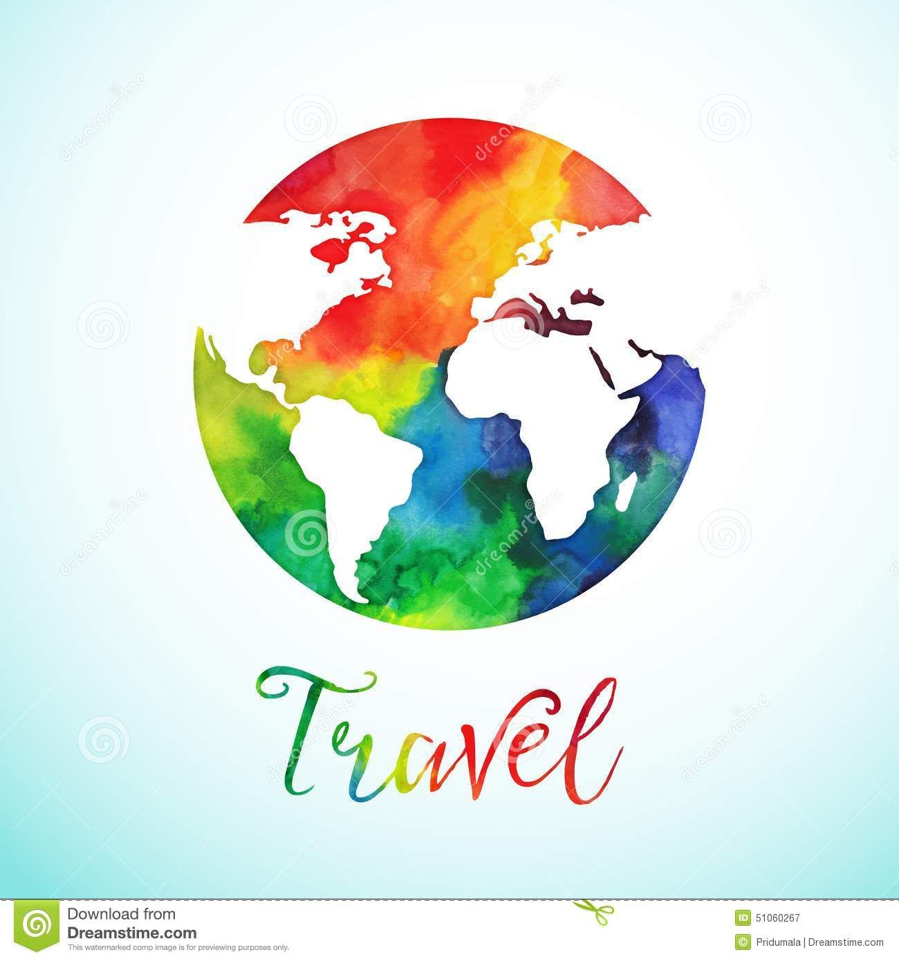 1300x1390 Vector Watercolor Globe Sphere, Map Design Travel Background