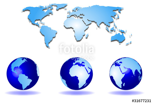 Mapa Mundial Y Globo Terraqueo Stock Image And Royalty Free 500x340 Mapa Mundial Y Globo Terraqueo Stock Image And Royalty Free