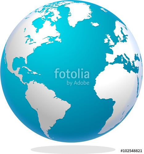 467x500 Dibujo Vector Globo La Tierra Stock Image