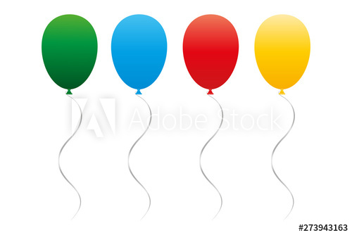 500x334 Globos De Color Verde, Azul, Rojo Y Amarillo