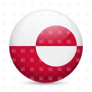 300x300 Flag Of Greenland On Round Glossy Button Icon Vector Clipart