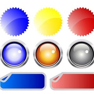 300x300 Glossy Buttons Free Vectors Ui Download