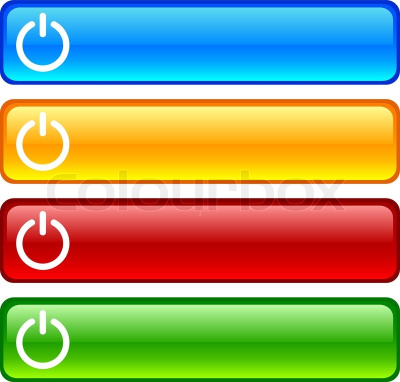 800x764 Onoff Glossy Buttons Vector Stock Vector Colourbox