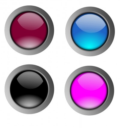 400x425 Round Glossy Buttons Vector Free Vector Download