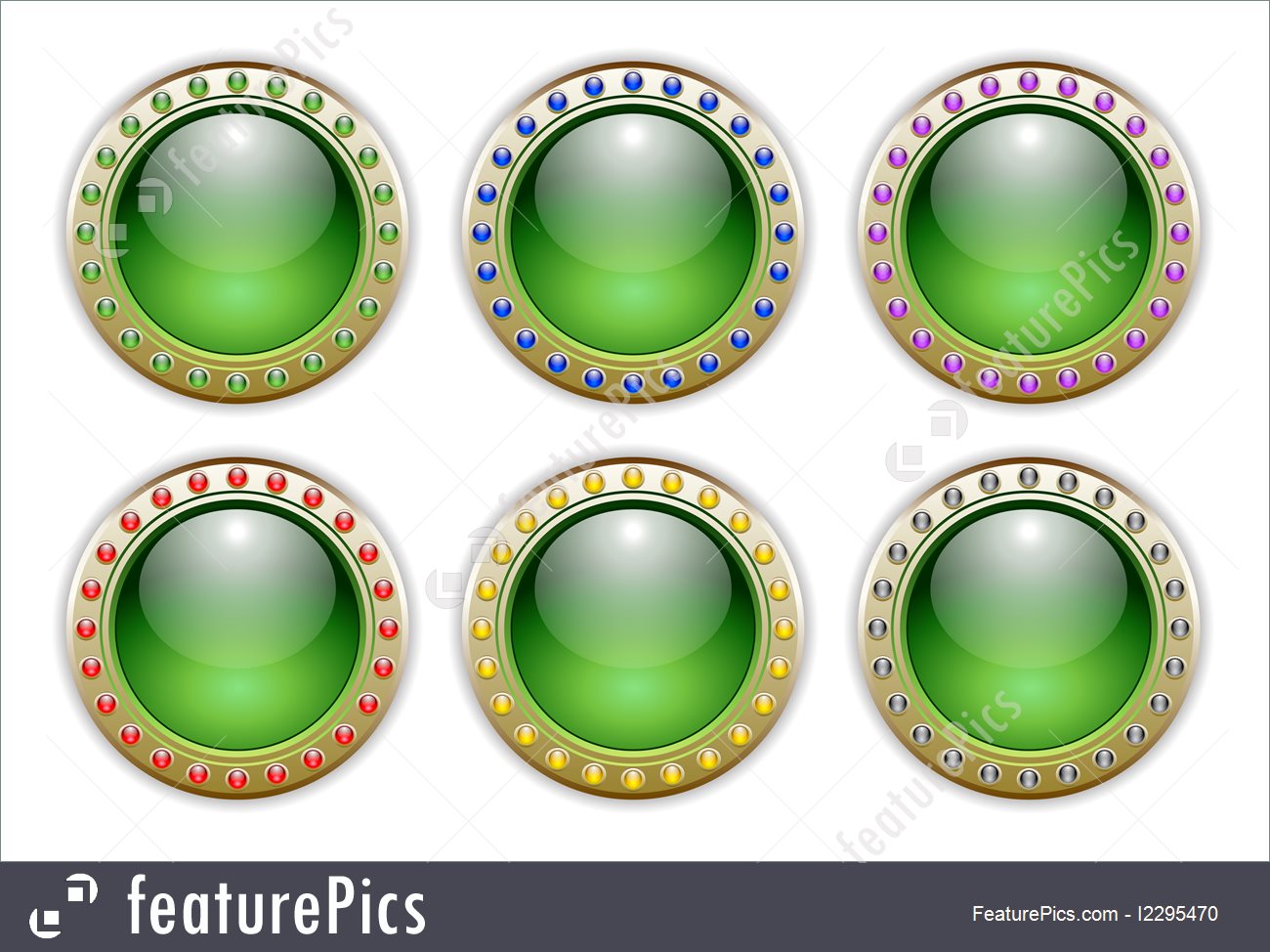 Green Set Of Color Combinations Glossy Vector Buttons 1300x974 Green Set Of Color Combinations Glossy Vector Buttons
