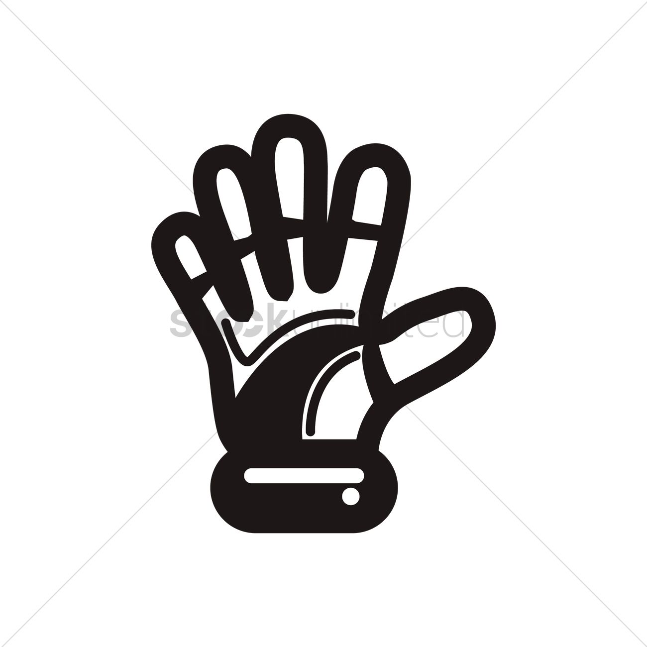 1300x1300 Goalkeeper Glove Vector Image