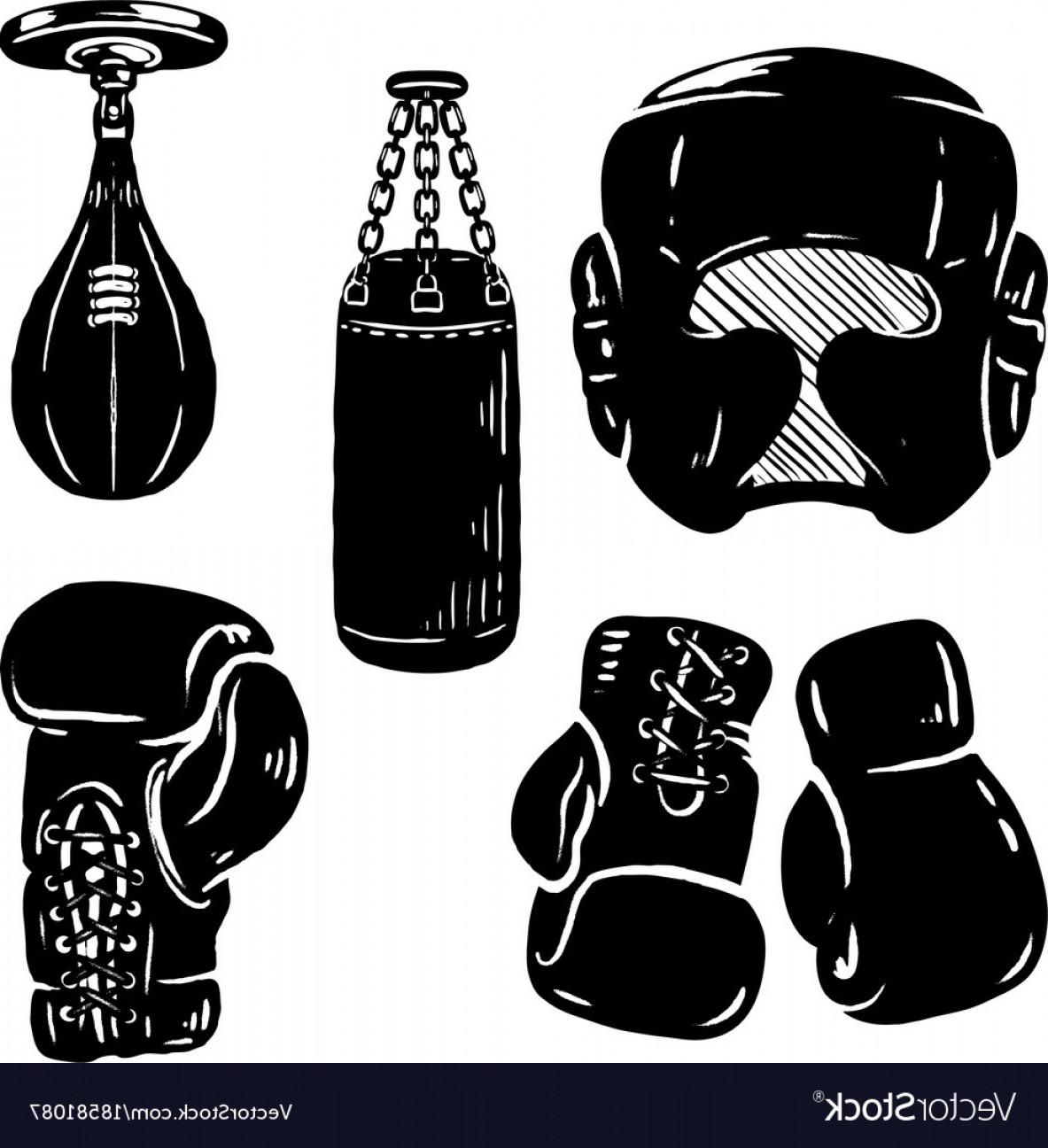 Векторная боксерская перчатка