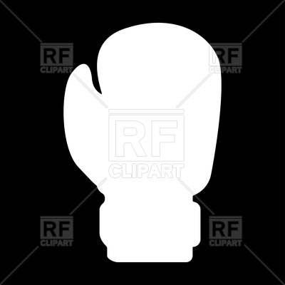 400x400 Boxing Glove Silhouette On Black Background Vector Image Of Sport