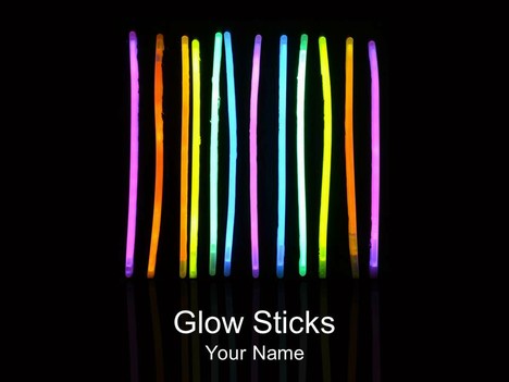 468x351 Glow Stick Powerpoint Template