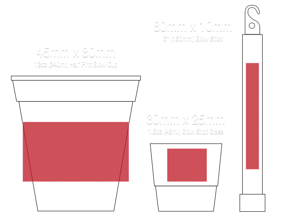 1000x750 Imprinted Glow Sticks